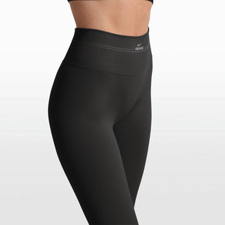 NikeSKIMS RIBBED SEAMLESS 34" STRAIGHT LEGGING | OBSIDIAN