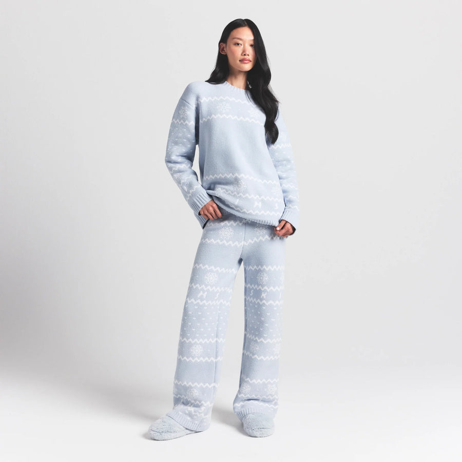 COZY LIGHT PANT | ZEN BLUE HEART FAIR ISLE