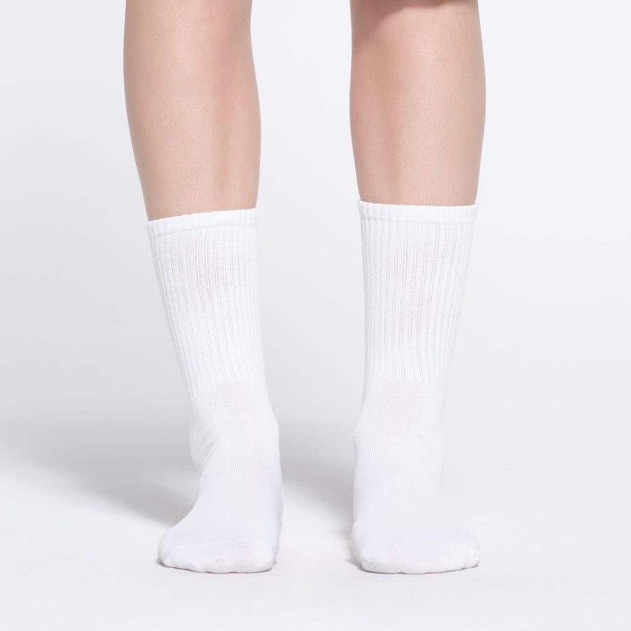RIBBED CREW SOCK | SNOW