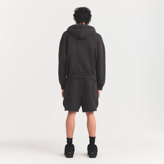 HEAVYWEIGHT FLEECE MENS CARGO SHORT | WASHED ONYX