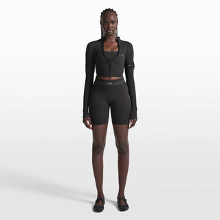 NikeSKIMS RIBBED SEAMLESS 5" BIKER SHORT | OBSIDIAN