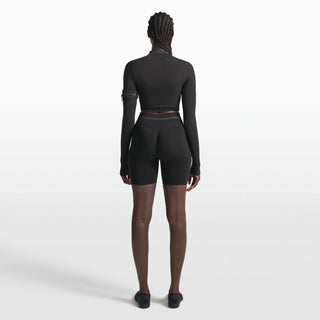 NikeSKIMS RIBBED SEAMLESS 5" BIKER SHORT | OBSIDIAN