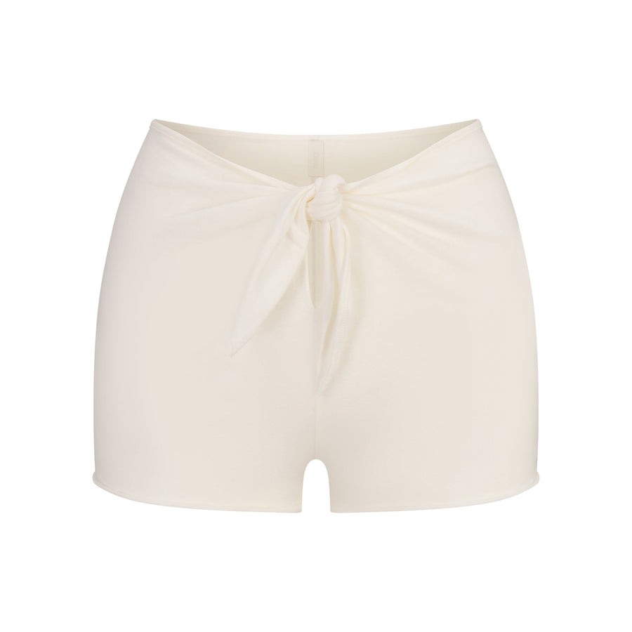 SWIM COVER-UPS COTTON SHORT | EGRET
