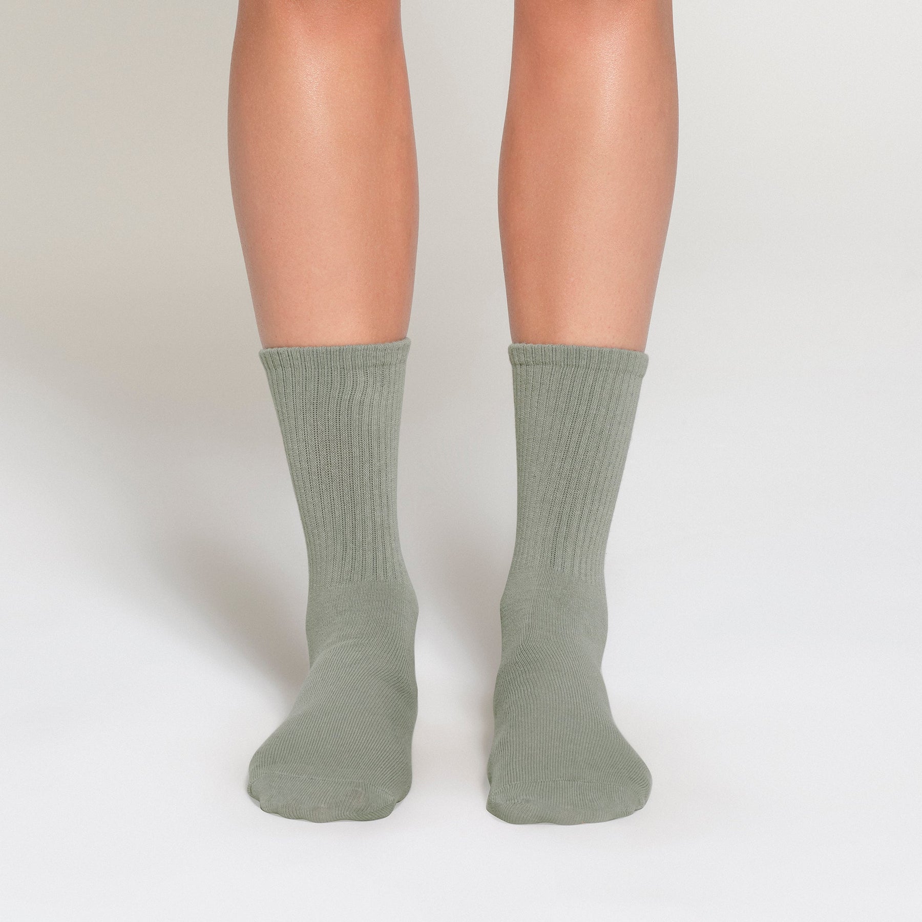 RIBBED CREW SOCK | MINERAL