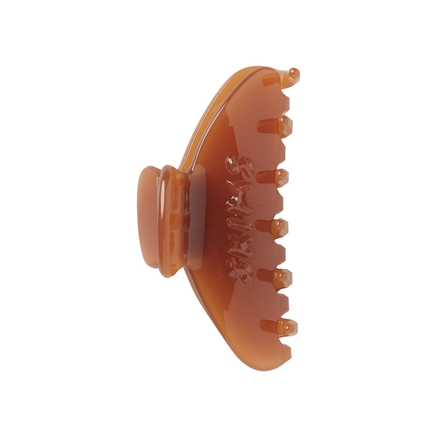 GETTING READY ACCESSORIES EMBOSSED LOGO MINI CLAW CLIP | ALMOND