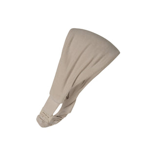 COTTON JERSEY WIDE HEADBAND | STONE