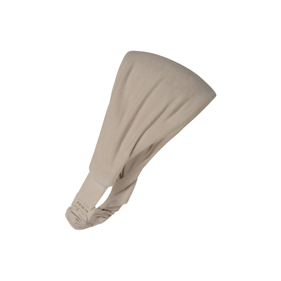 COTTON JERSEY WIDE HEADBAND | STONE
