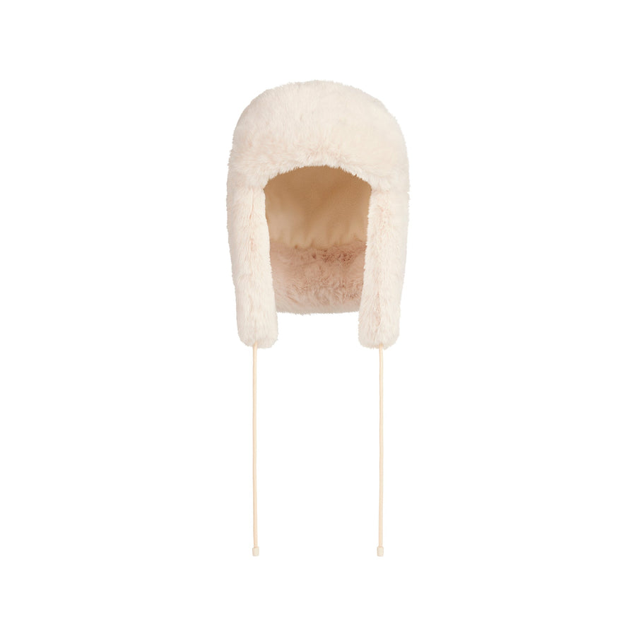 FAUX FUR TRAPPER HAT | EGRET
