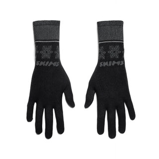 SKIMS FIRST LAYERS GLOVES | OBSIDIAN WINTER FAIR ISLE