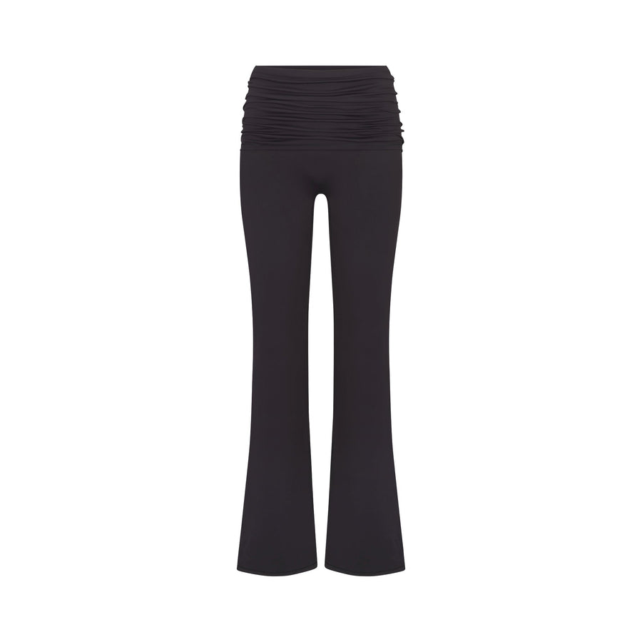 NikeSKIMS MATTE FOLDOVER SLIM FLARE LEGGING | OBSIDIAN