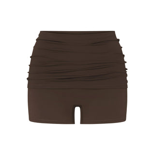 NikeSKIMS MATTE 3" FOLDOVER SHORT | DARK SEPIA