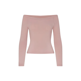 NikeSKIMS STRETCH KNIT LONG SLEEVE BOATNECK TOP | HIMALAYAN