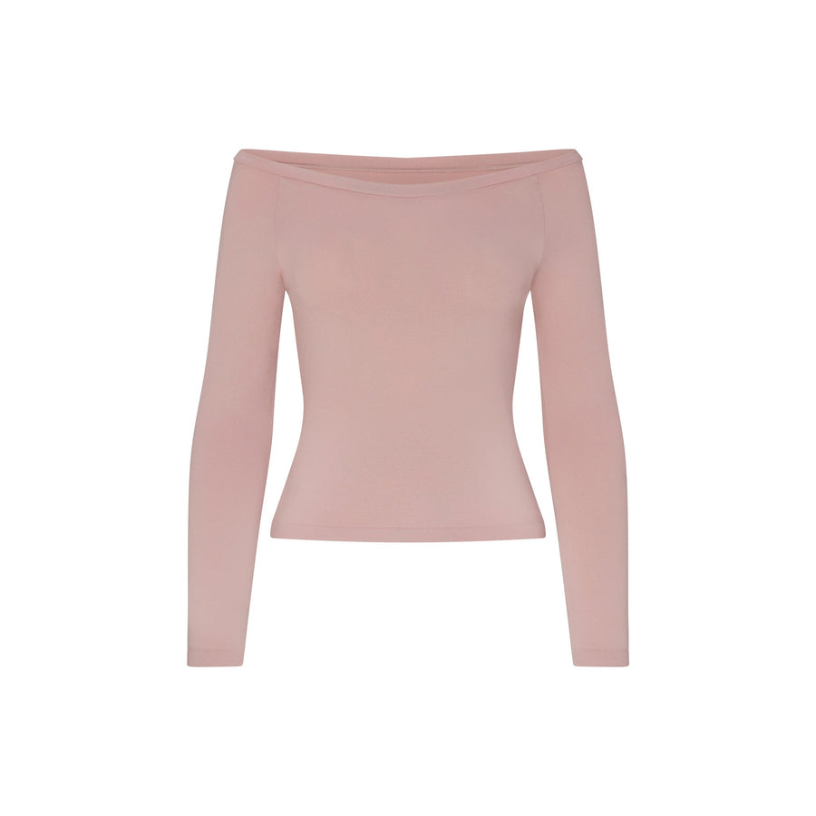 NikeSKIMS STRETCH KNIT LONG SLEEVE BOATNECK TOP | HIMALAYAN