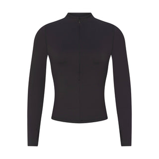 NikeSKIMS MATTE ZIP FRONT TOP | OBSIDIAN