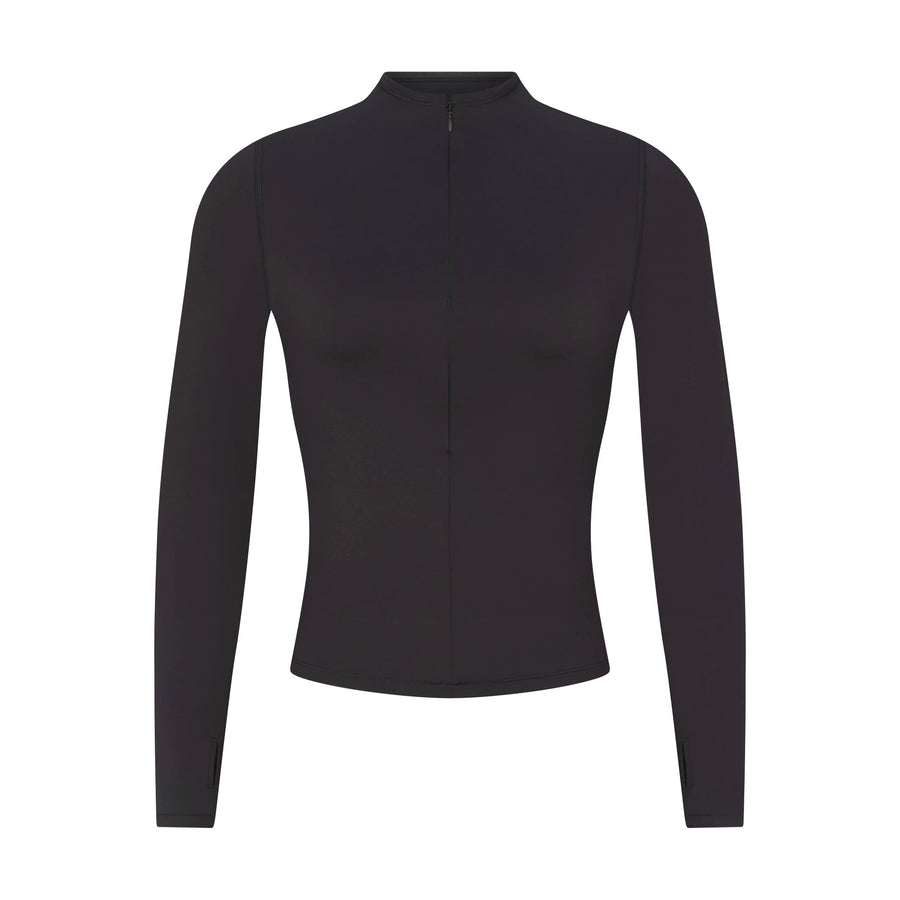 NikeSKIMS MATTE ZIP FRONT TOP | OBSIDIAN