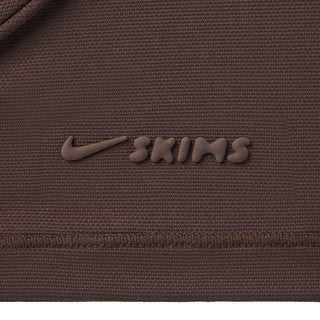 NikeSKIMS AIRY LONG SLEEVE CREW NECK TOP | DARK SEPIA