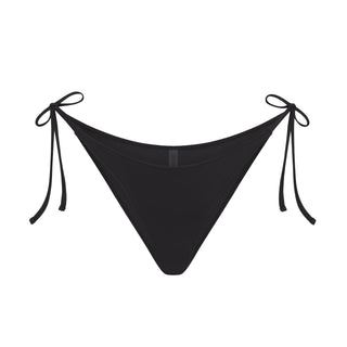 SIGNATURE SWIM DIPPED TIE BIKINI BOTTOM | ONYX