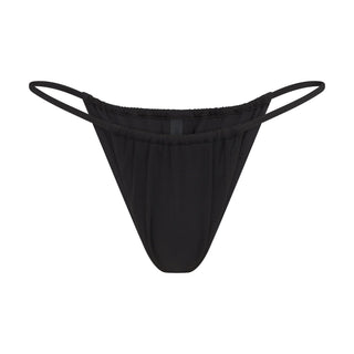 SIGNATURE SWIM STRING BIKINI BOTTOM | ONYX