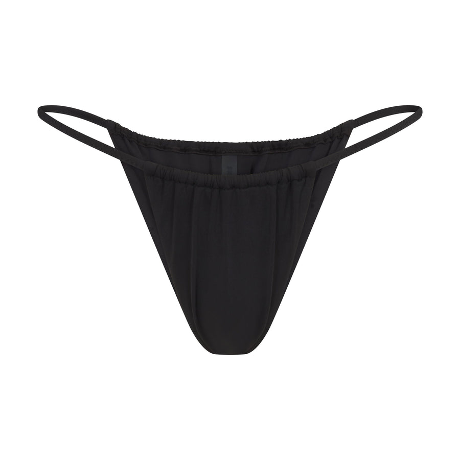 SIGNATURE SWIM STRING BIKINI BOTTOM | ONYX
