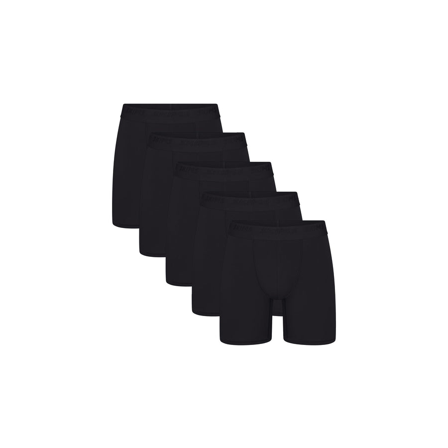SKIMS STRETCH MENS 5" BOXER BRIEF 5-PACK | OBSIDIAN