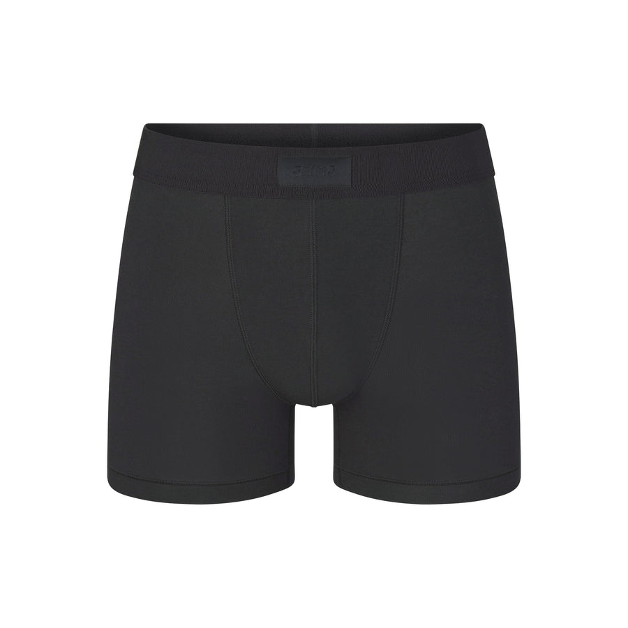 SKIMS COTTON MENS 3" BOXER BRIEF | ONYX