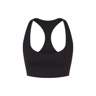 NikeSKIMS MATTE SHINE MIX RACERBACK BRA TOP | OBSIDIAN AND IGNEOUS