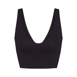 NikeSKIMS MATTE V-NECK BRA TOP | OBSIDIAN