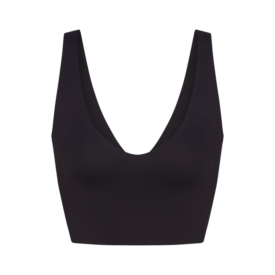 NikeSKIMS MATTE V-NECK BRA TOP | OBSIDIAN