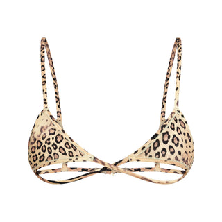 FITS EVERYBODY WRAP MICRO TRIANGLE BRALETTE | SAND MULTI ANIMAL