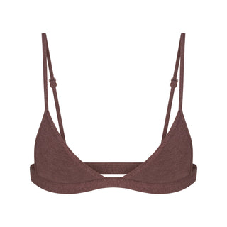 EVERYDAY COTTON TRIANGLE BRALETTE | COCOA HEATHER