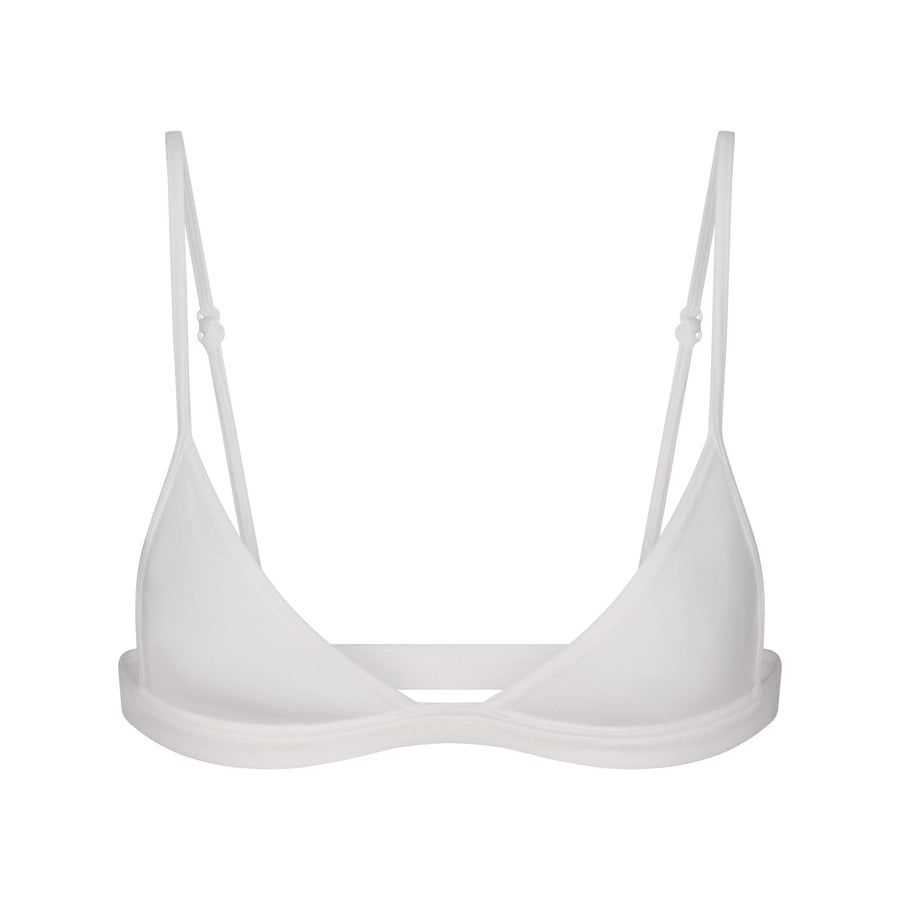 EVERYDAY COTTON TRIANGLE BRALETTE | SNOW