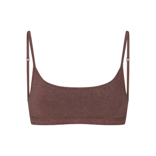 EVERYDAY COTTON SCOOP BRALETTE | COCOA HEATHER