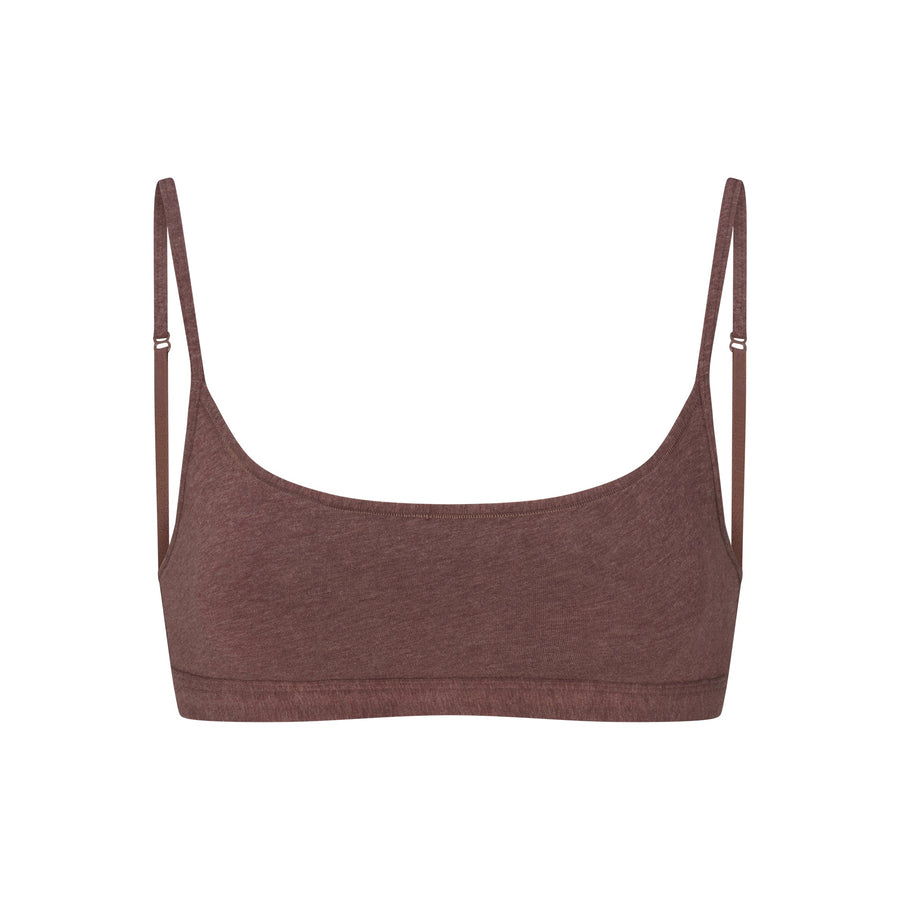 EVERYDAY COTTON SCOOP BRALETTE | COCOA HEATHER