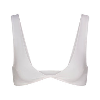RAW EDGE MICRO PLUNGE BRALETTE | SNOW