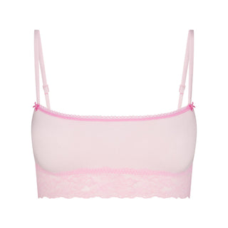 LIGHTWEIGHT COTTON STRAIGHT NECK BRALETTE | CHERRY BLOSSOM TONAL