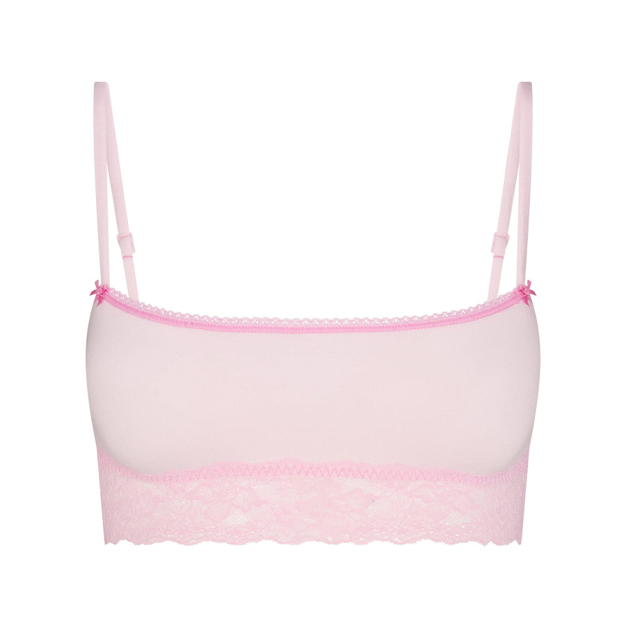 LIGHTWEIGHT COTTON STRAIGHT NECK BRALETTE | CHERRY BLOSSOM TONAL