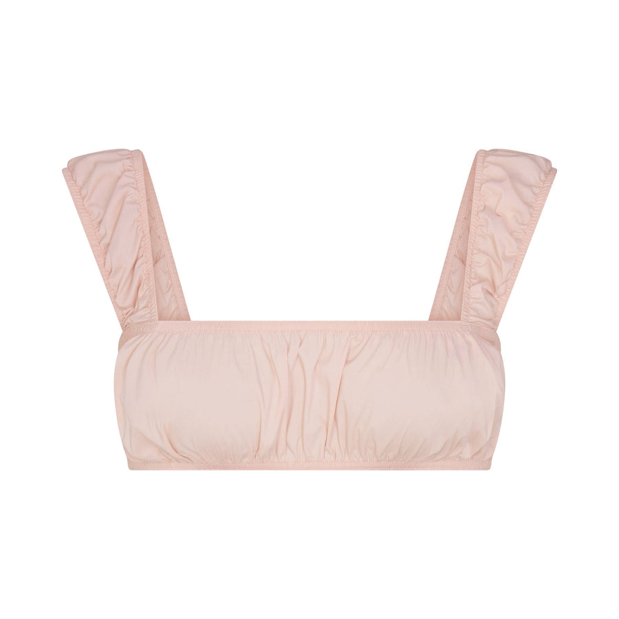 POPLIN APPAREL BRALETTE | DUSTY PINK