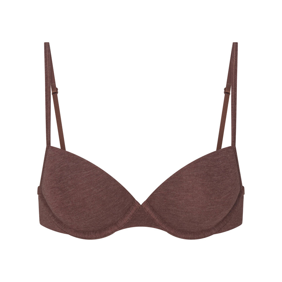 EVERYDAY COTTON T-SHIRT BRA | COCOA HEATHER