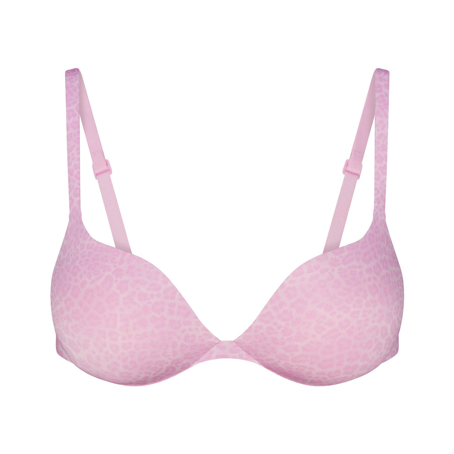 SKIMS ULTIMATE TEARDROP PUSH-UP BRA | BUBBLE GUM LEOPARD PRINT