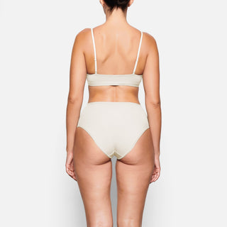 COTTON JERSEY SCOOP BRALETTE | BONE