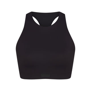 NikeSKIMS MATTE HIGH NECK BRA | OBSIDIAN