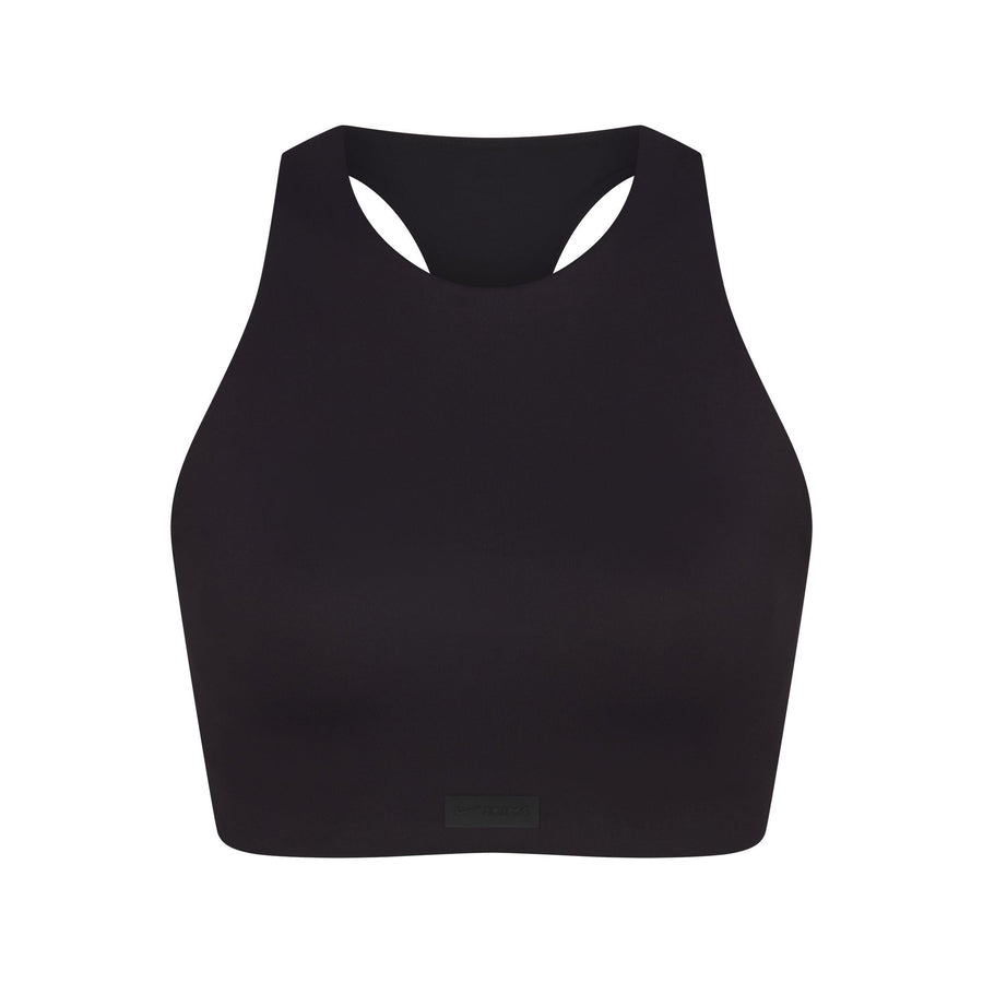 NikeSKIMS MATTE HIGH NECK BRA | OBSIDIAN