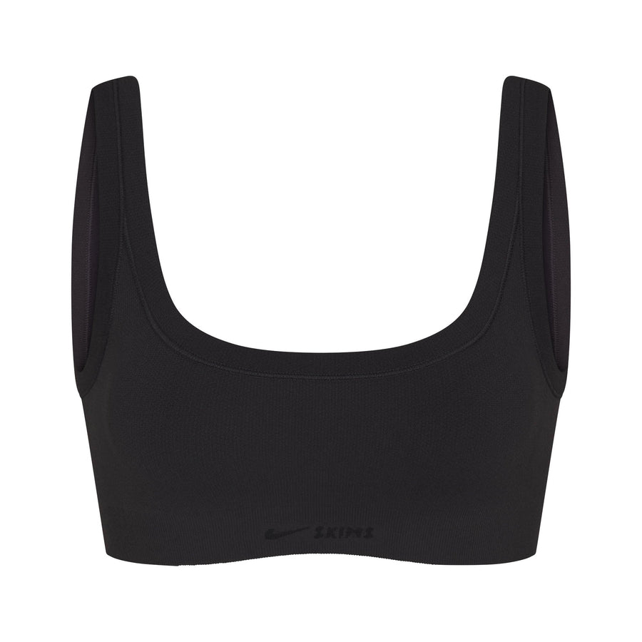 NikeSKIMS VINTAGE SEAMLESS SCOOP NECK BRA | OBSIDIAN