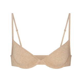 EVERYDAY COTTON UNLINED DEMI BRA | CLAY HEATHER