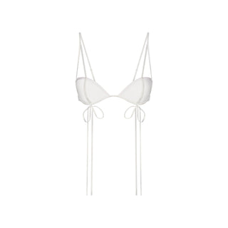 ULTRA FINE MESH BOW BRA | IVORY