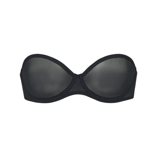 ULTRA FINE MESH STRAPLESS BRA | ONYX