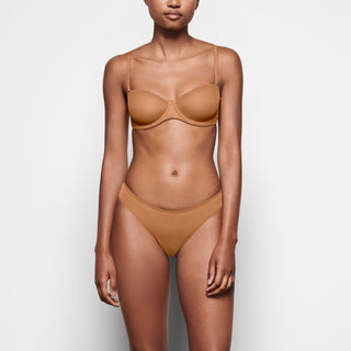ULTRA FINE MESH STRAPLESS BRA | BRONZE