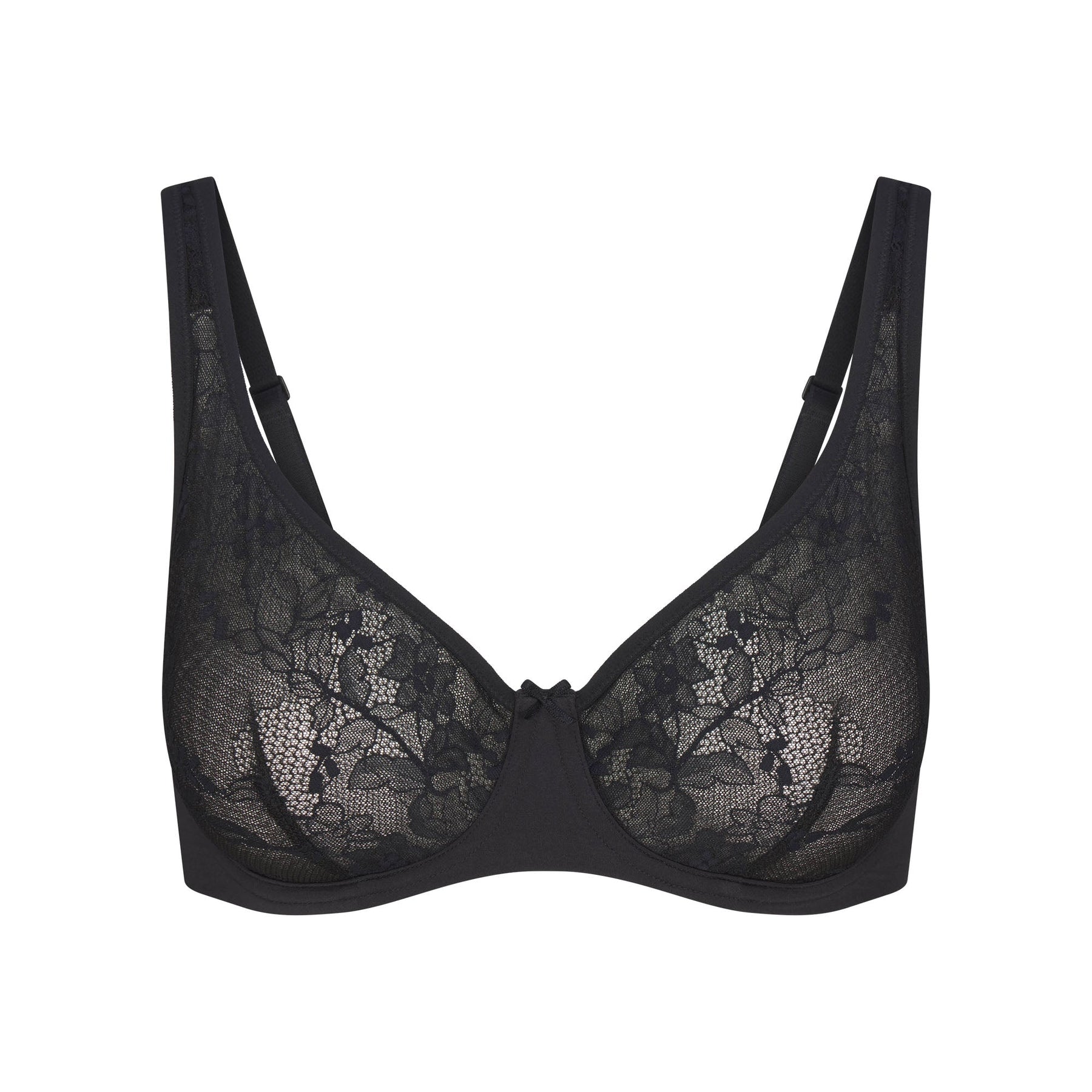 SKIMS LACE UNLINED MINIMIZER BRA | ONYX