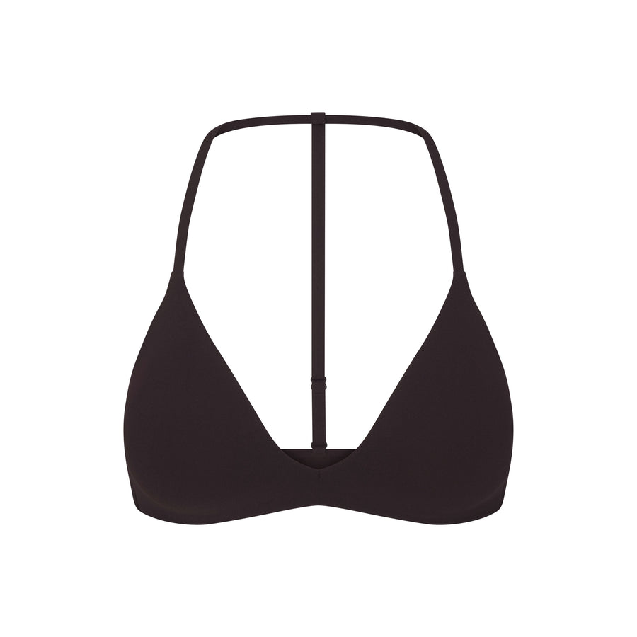 NikeSKIMS STUDIO STRETCH T-BACK TRIANGLE BRA | DARK ROAST