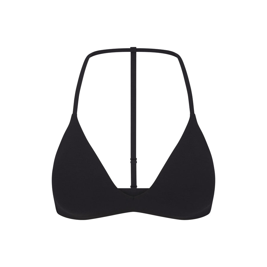 NikeSKIMS STUDIO STRETCH T-BACK TRIANGLE BRA | OBSIDIAN